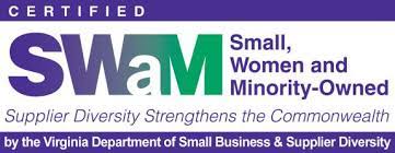 Certified Swam Small women and Minority owned Supplier diversity strengthens the Common wealth by the virginia Department of small business and supplier diversity